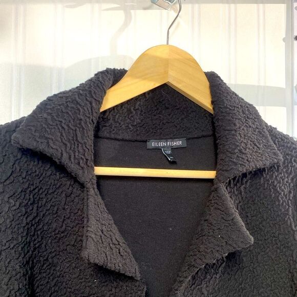 Eileen Fisher Black Textured Short Sleeve Jacket Sz XS - Picture 4 of 4